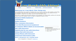 Desktop Screenshot of icanworkthisthing.com